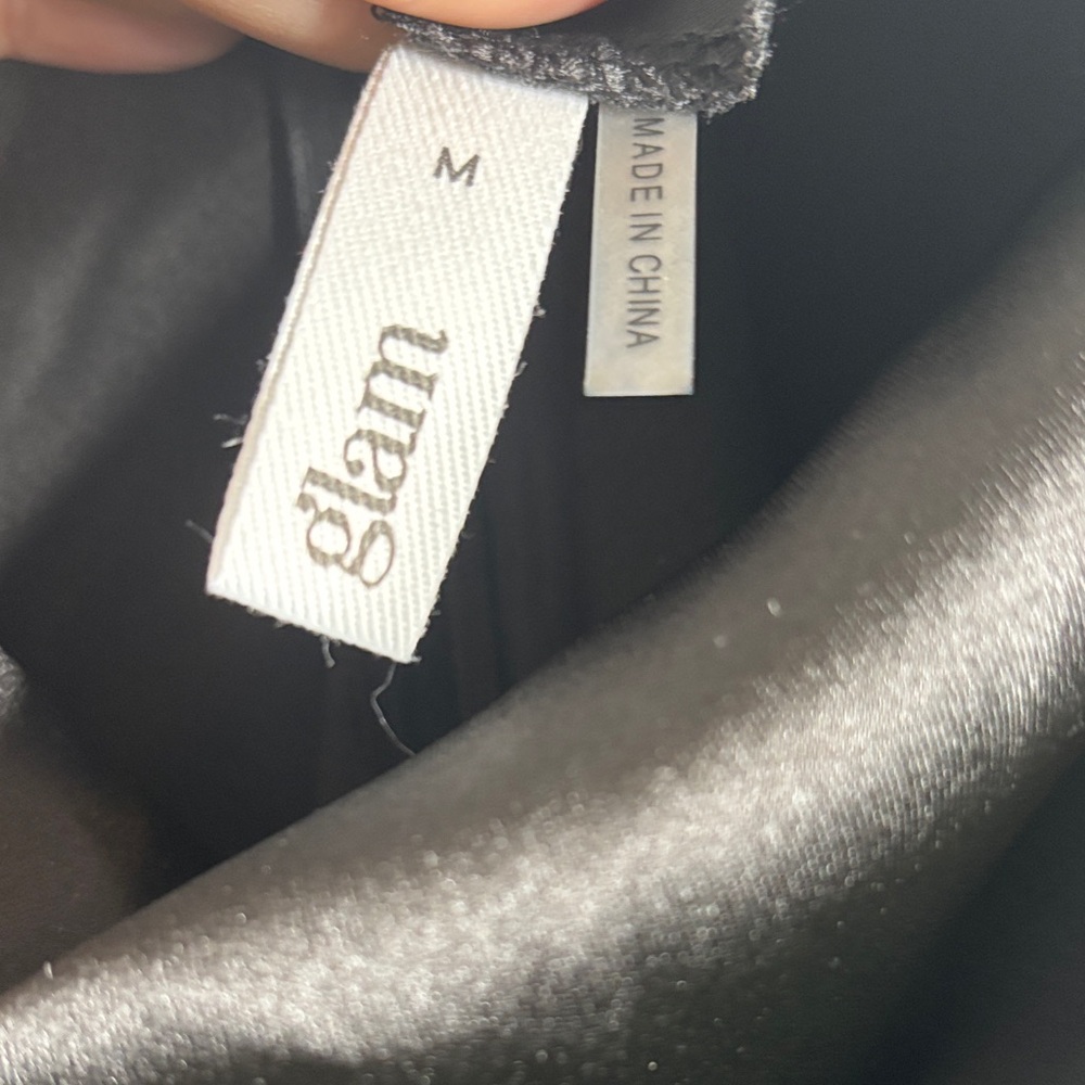 Glam Black Satin Dress - Picture 2 of 8